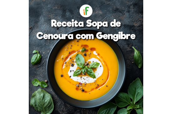 Receita Sopa de Cenoura com Gengibre