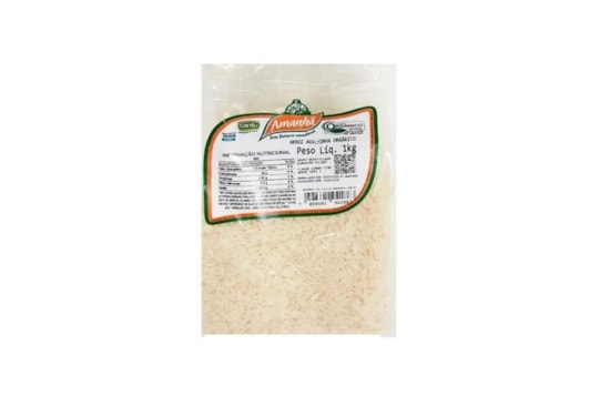 Arroz Branco à Vácuo Orgânico Amanhã 1Kg