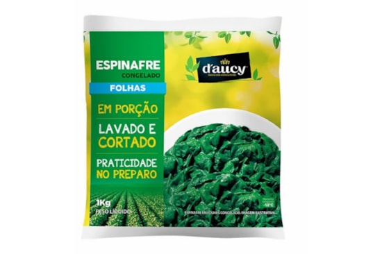 Espinafre Em Folhas Congelado Daucy Kg