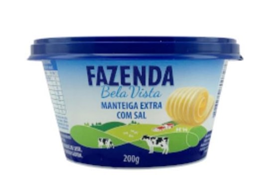 Manteiga Extra Com Sal Fazenda Bela Vista 200g