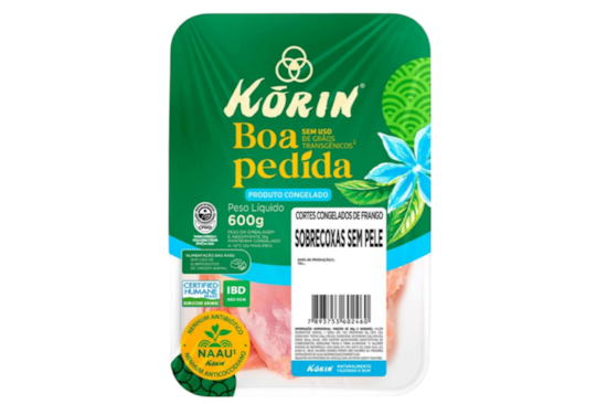 Sobrecoxa Com Osso E Com Pele S/Transgênico Cong Korin 600G